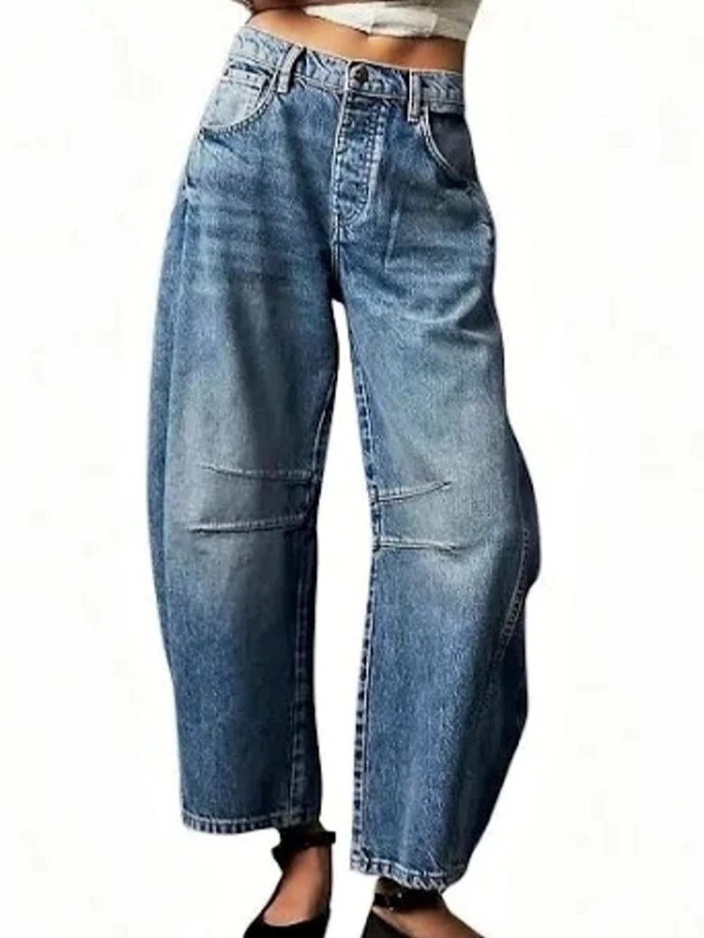 Barrel Jeans Blue 100% cotton